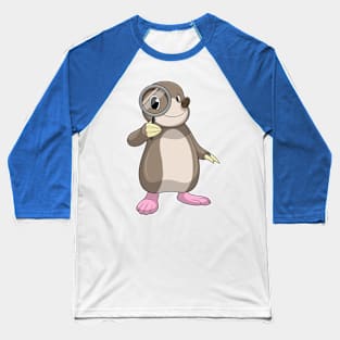 Mole with Magnifying glass Baseball T-Shirt